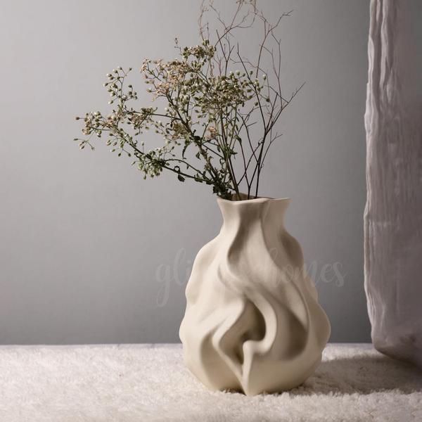 Glimpse Homes Ceramic Whispering Waves Vase
