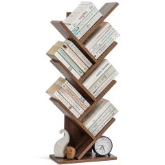 ECOLINE 7 Tier Tree Shaped Book Shelf for Home & Living Room, Walnut Finish, photo 3