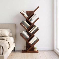 ECOLINE 7 Tier Tree Shaped Book Shelf for Home & Living Room, Walnut Finish, photo 7
