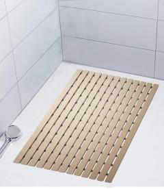 Eurotex Rectangular Shower Mat Non Slip for Bathroom, Anti Skid Bathtub Mat (Plastic Stripped- Rubber Base, 46cm x 61cm)- Beige, photo 1