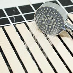 Eurotex Rectangular Shower Mat Non Slip for Bathroom, Anti Skid Bathtub Mat (Plastic Stripped- Rubber Base, 46cm x 61cm)- Beige, photo 3