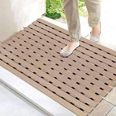 Eurotex Rectangular Shower Mat Non Slip for Bathroom, Anti Skid Bathtub Mat (Plastic Stripped- Rubber Base, 46cm x 61cm)- Beige, photo 7