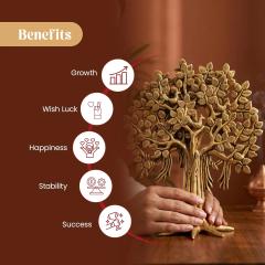 LIFE CHANGING ASTRO Kalpavriksha Tree Bronze Showpiece 1 Inch, Sacred Wish-Fulfilling Tree Idol for Home, Office, Study Room & Spiritual, photo 3