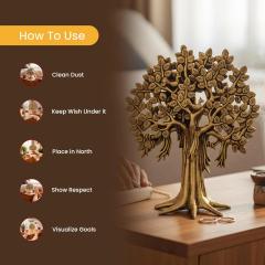 LIFE CHANGING ASTRO Kalpavriksha Tree Bronze Showpiece 1 Inch, Sacred Wish-Fulfilling Tree Idol for Home, Office, Study Room & Spiritual, photo 4