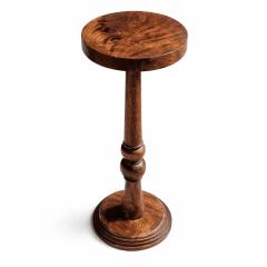 Onlinecraft Farm House Living Room Bed Side Sofa Side Home Décor Pedestal Design Round Shape Table 8" x 8" x23"Brown Candle & Padestal, photo 3