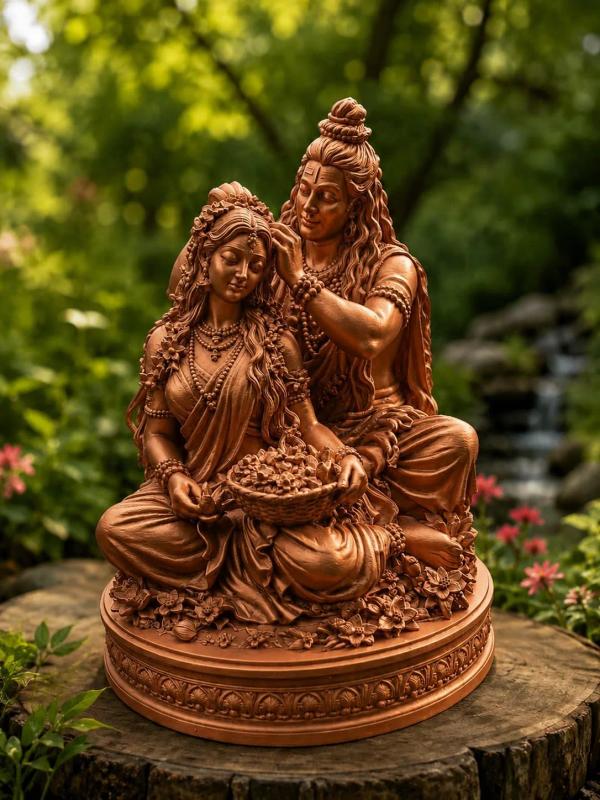 Premium Polymer Shiva Parvati Idol