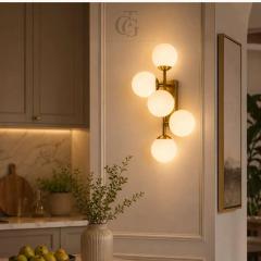 The Crafted Gesture Designer 5-Globe Wall Lamp | Luxury Bubble Globe Wall Lamp for Hallway, Staircase, Bedroom & Lounge, photo 6
